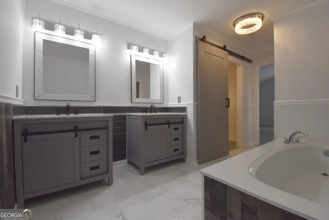 a view of a trees with a yard