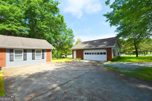 a view of swimming pool from a balcony
