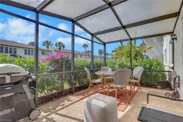 a outdoor view with a sitting space