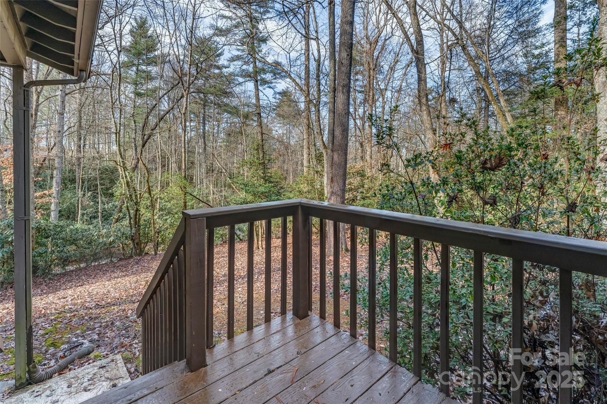 27 Spring Valley Road Pisgah Forest, NC 28768 - Photo 32 of 37 a view of a balcony with wooden floor