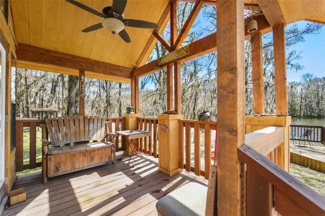 a living room with large windows