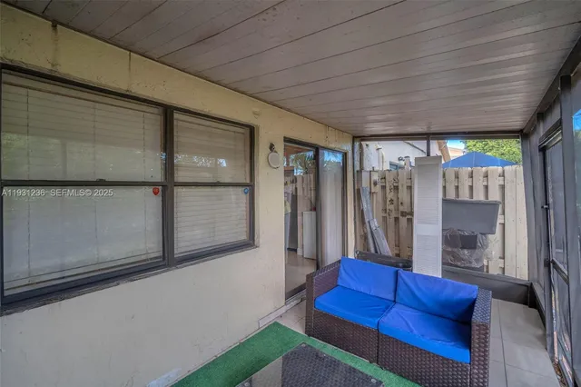 a view of outdoor space with seating area