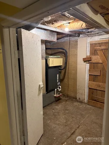 a view of storage and utility room