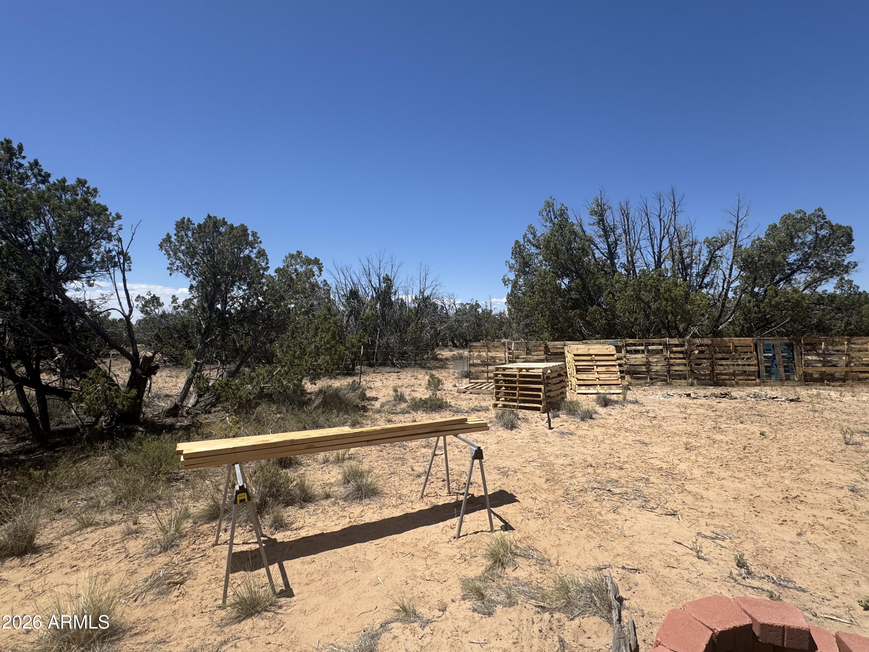 Lot 70 Red Sky Ranch, Unit 70 St. Johns, AZ 85936 - Photo 9 of 15 a view of backyard with a bench and trees