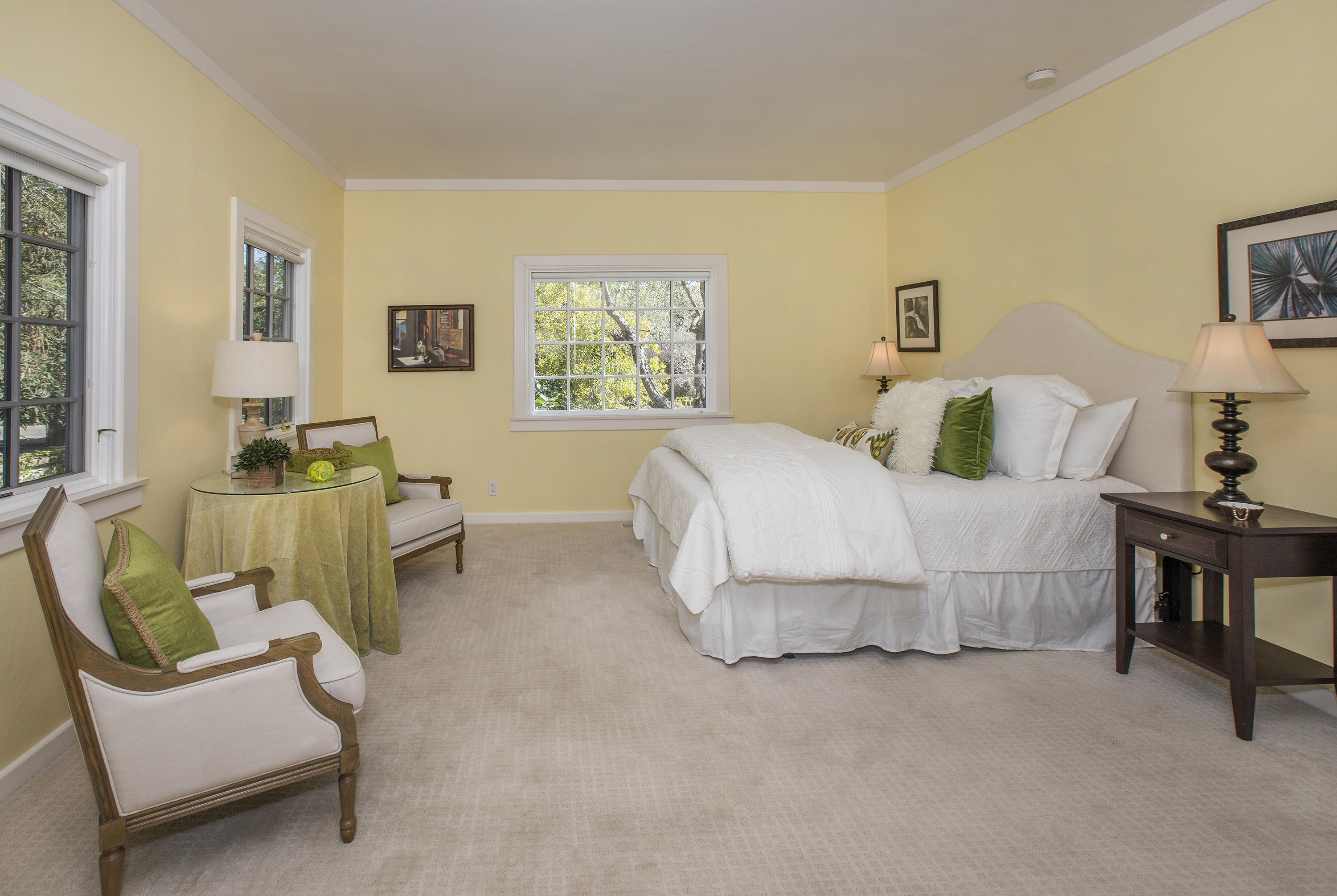 3165 Eucalyptus Hill Road Santa Barbara, CA 93108 - Photo 11 of 21 a bedroom with a bed and a couch