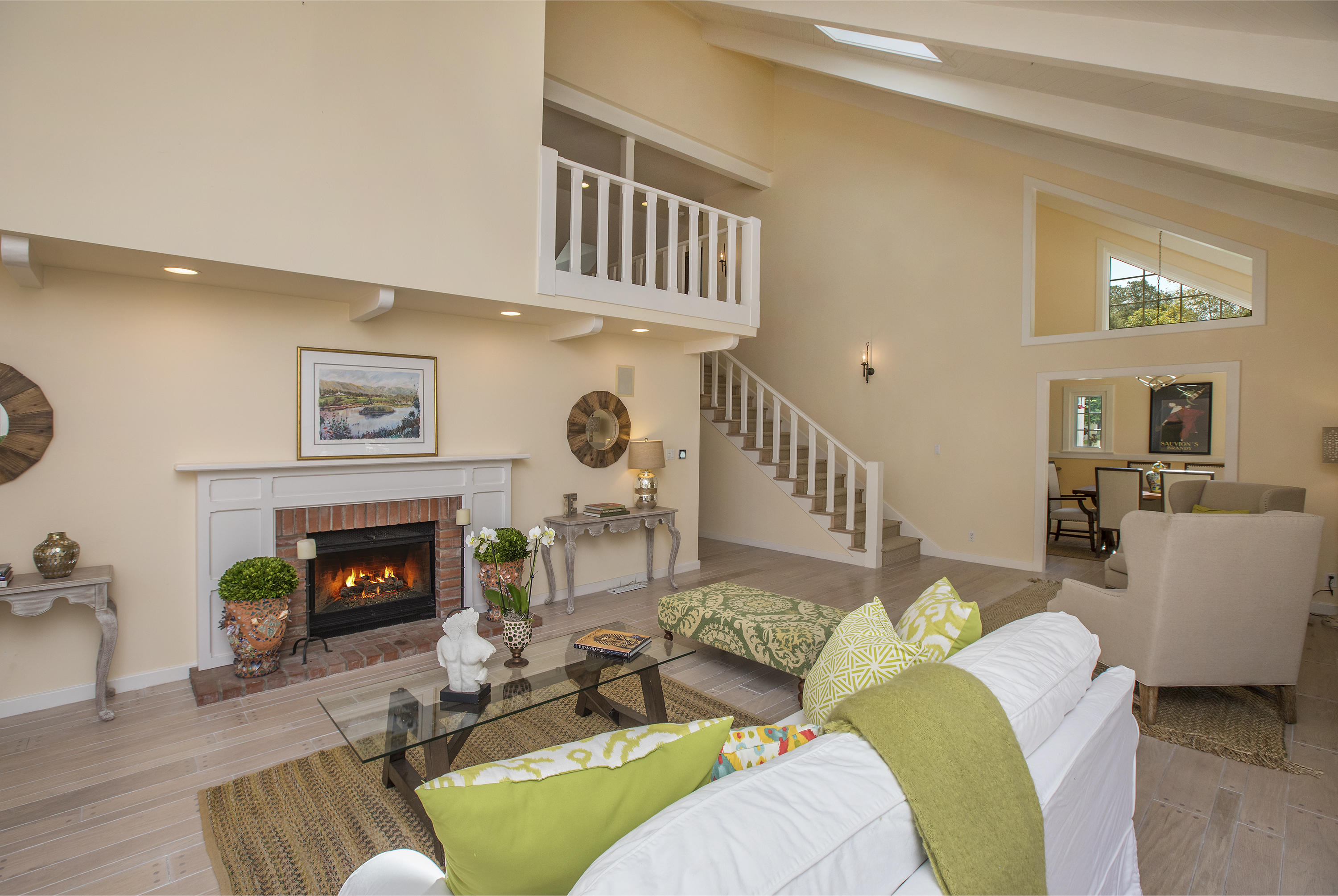 3165 Eucalyptus Hill Road Santa Barbara, CA 93108 - Photo 4 of 21 a living room with furniture and a fireplace