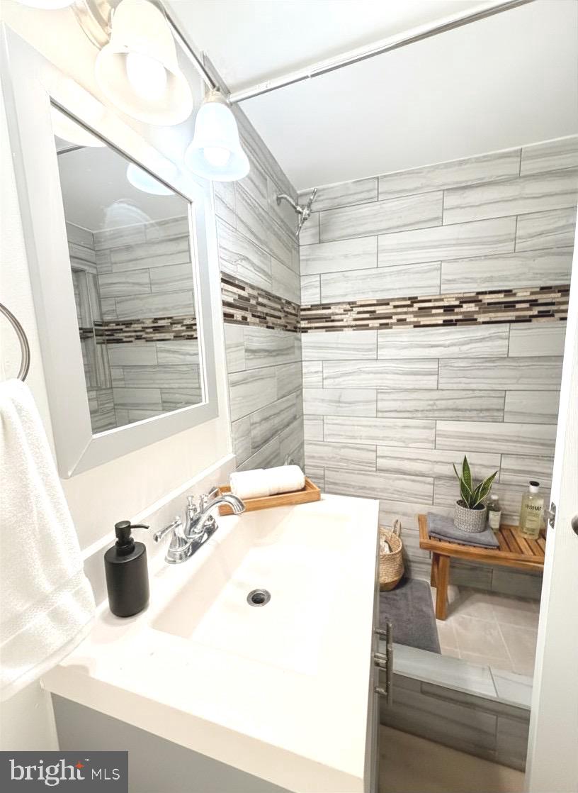 2316 Freetown Court, Unit 1B Reston, VA 20191 - Photo 20 of 36 a bathroom with a sink and a mirror