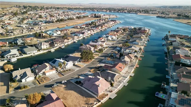 an aerial view of a city with houses