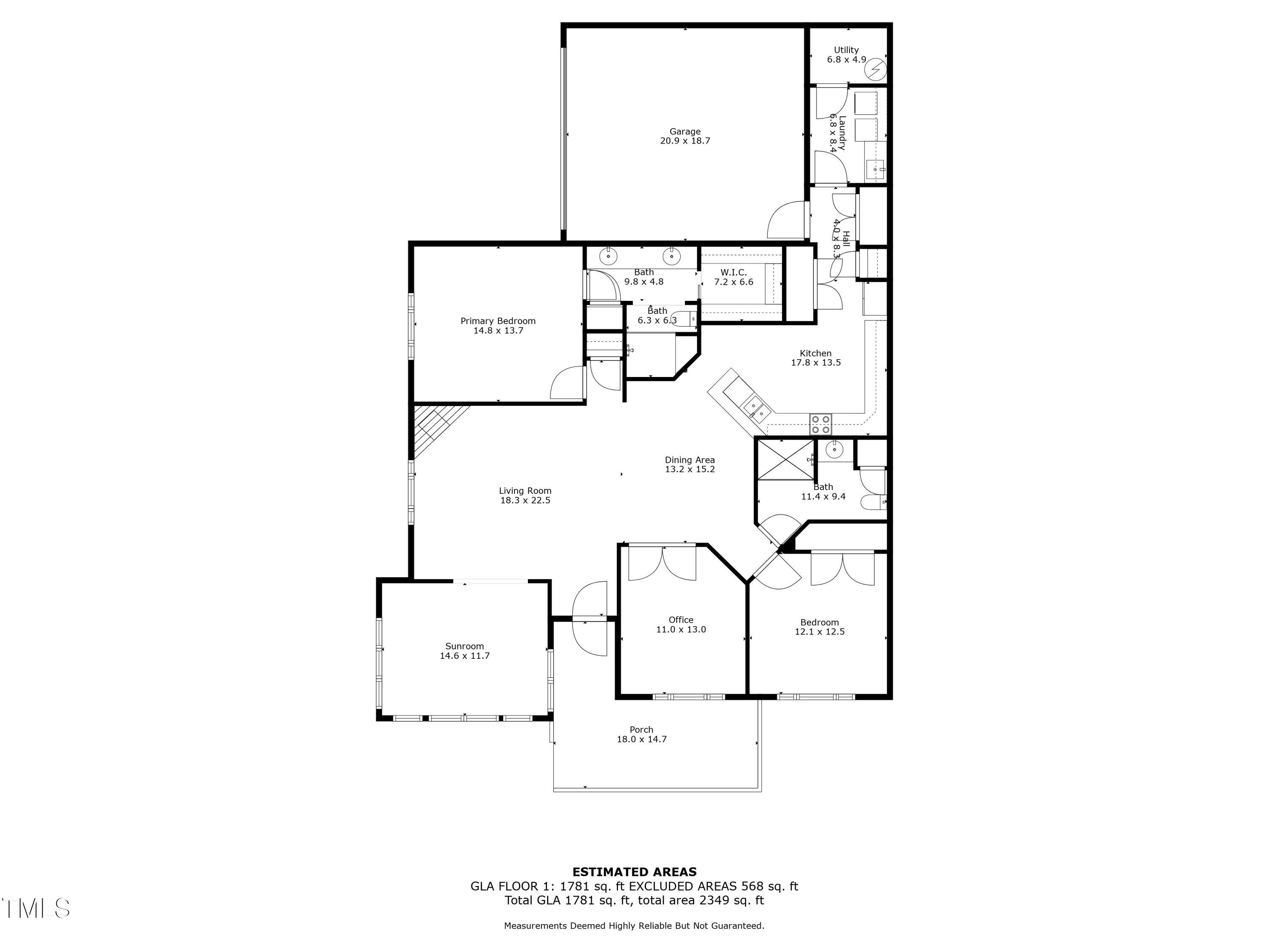 924 Carolina Bell Road Apex, NC 27502 - Photo 35 of 35 floor plan and dimensions - bedrooms are larger than they appear in the photos!
