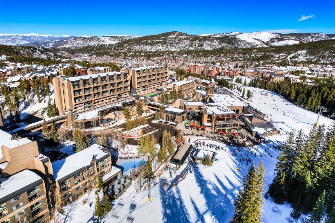 601 Village Road, Unit 503 Breckenridge, CO 80424 - Photo 35 of 48 an aerial view of residential building with parking space