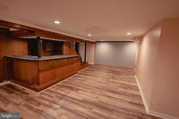 a view of hallway with stairs