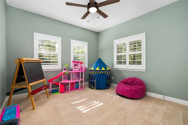 a room with furniture and windows