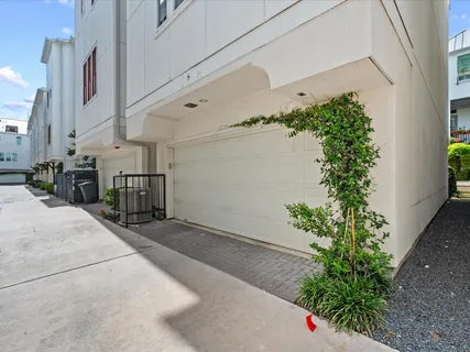 a building outdoor space with patio furniture
