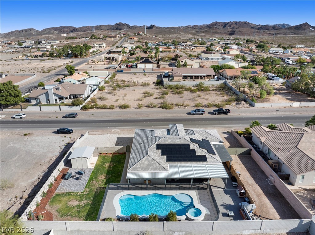 432 North Racetrack Road Henderson, NV 89015 - Photo 41 of 45 Aerial view of residential area featuring a mountainous background