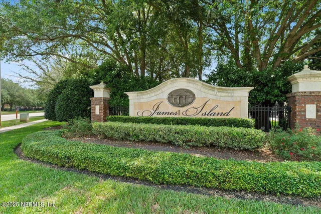a view of a garden with a lake