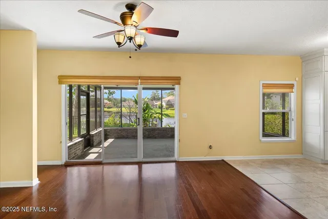 a view of outdoor space with a garden and entertaining space