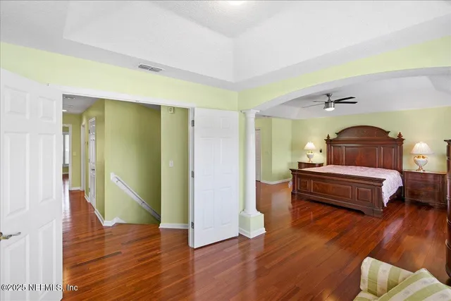 an aerial view of multiple house