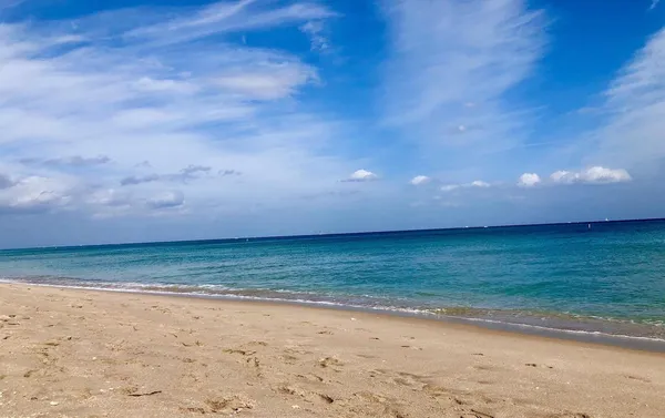a view of an ocean beach