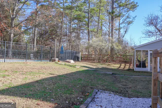a view of outdoor space yard swimming pool and seating