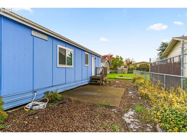 a backyard of a house