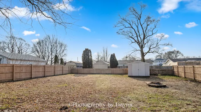 a backyard of a house