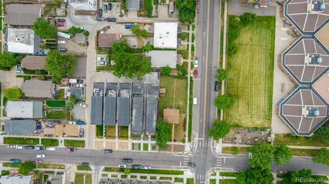 an aerial view of multiple house