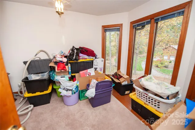a bed room with furniture and a window