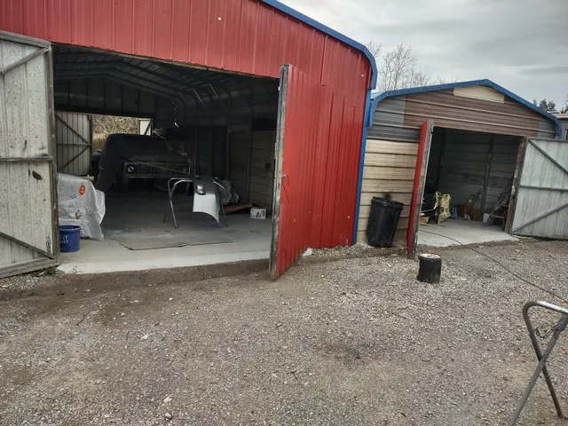 a view of a car garage