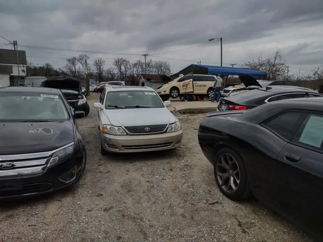 a view of car parked in garage