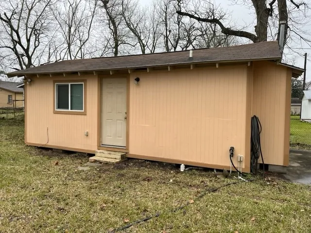 a backyard of a house