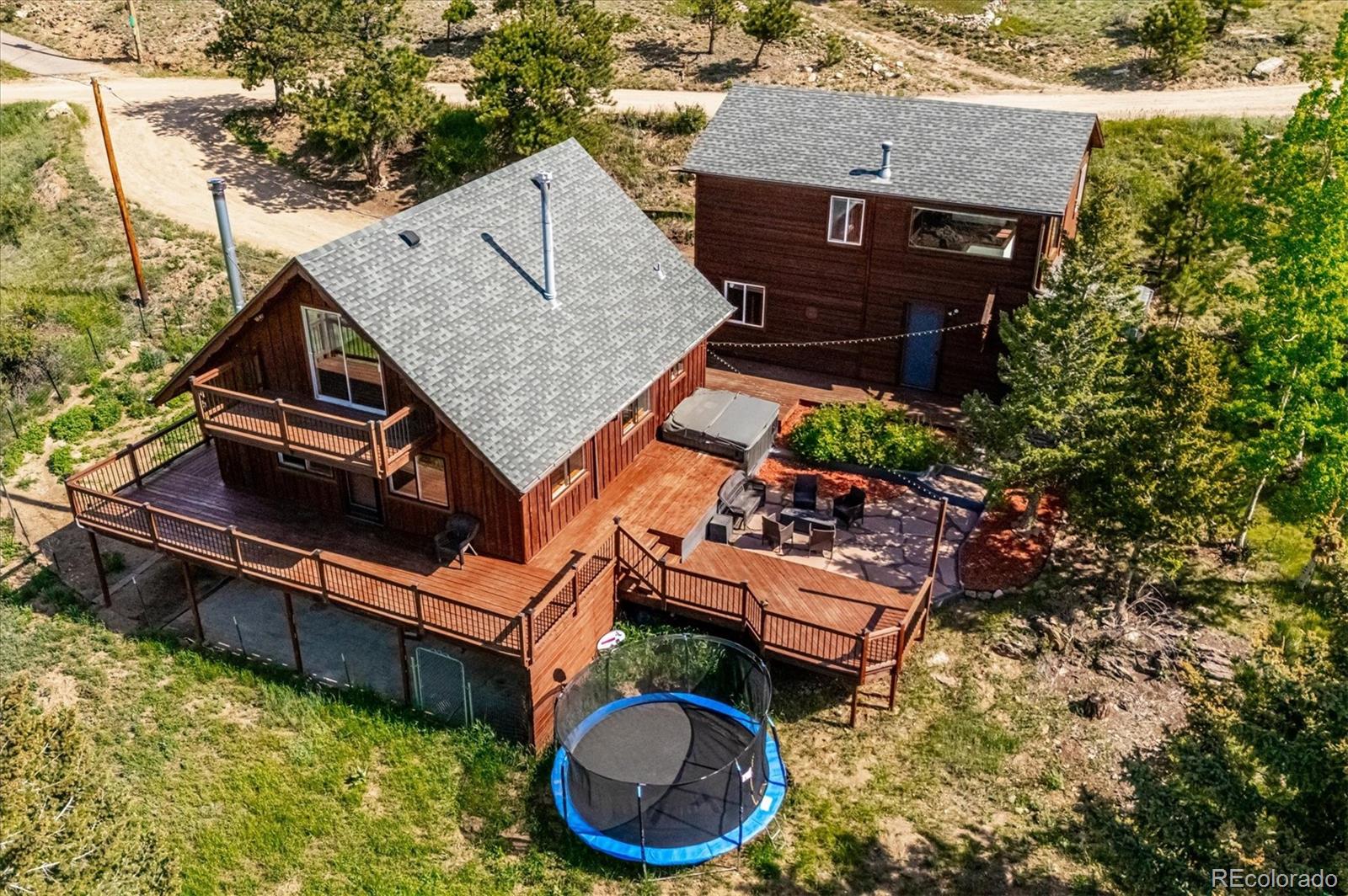 429 Overlook Drive Bailey, CO 80421 - Photo 35 of 36 an aerial view of a house with backyard