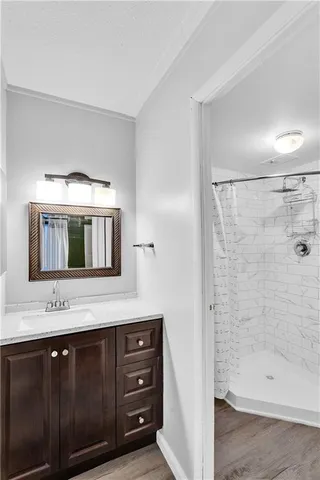 a car parked in front of a building