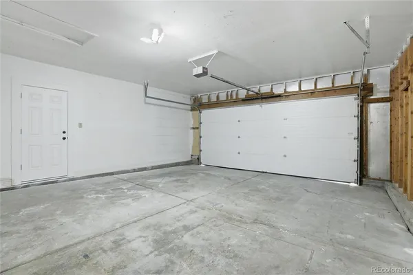 a view of a garage