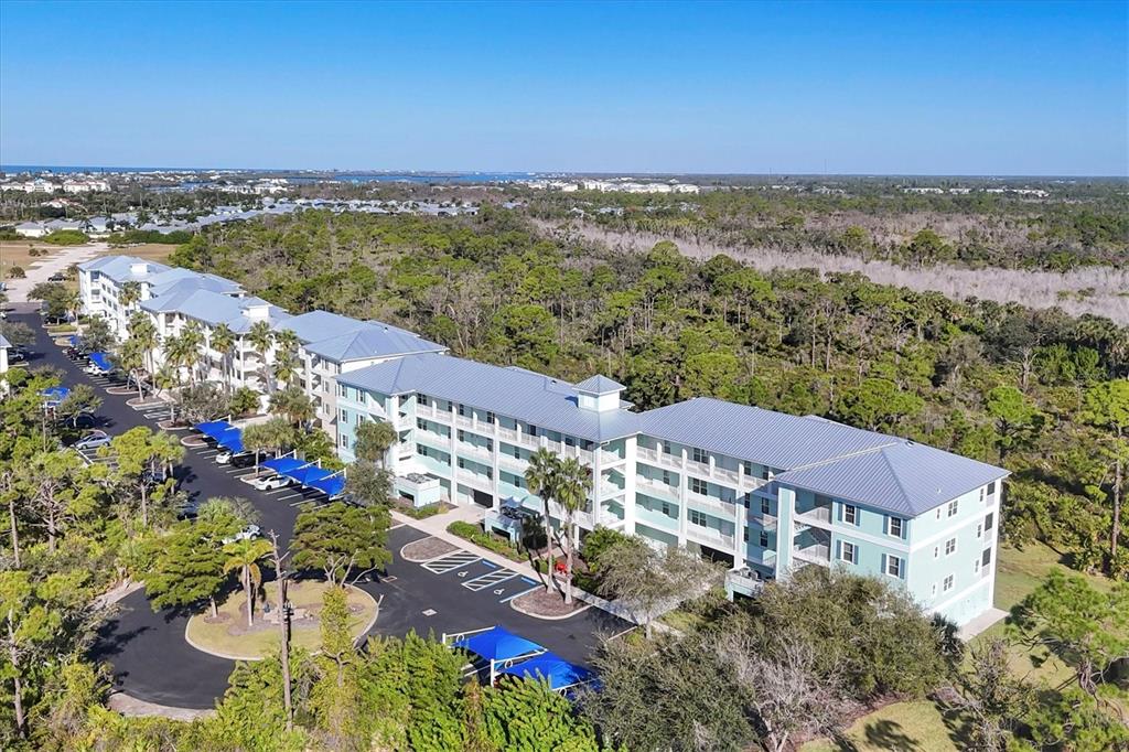 a view of a city with tall buildings