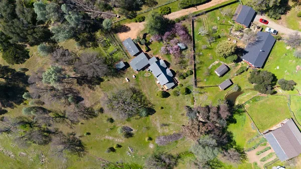 a aerial view of a house