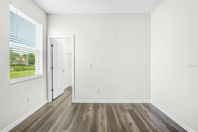 a view of a park with plants and trees