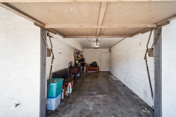 a room with cabinets and furniture