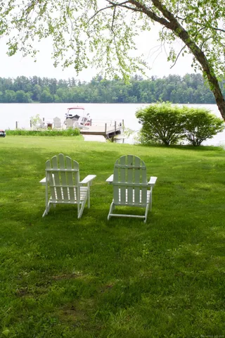 a view of garden with trees