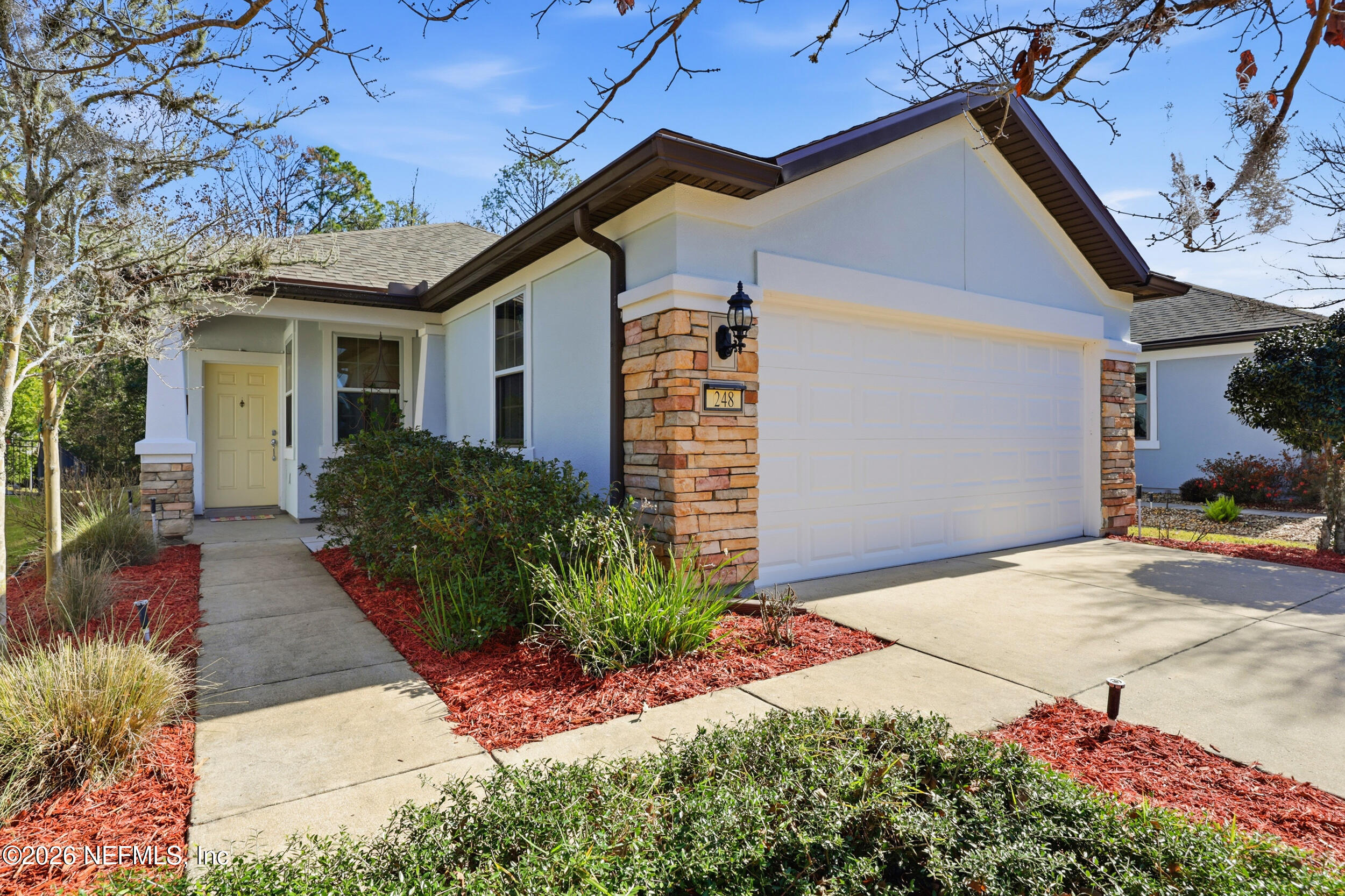 a front view of house with yard