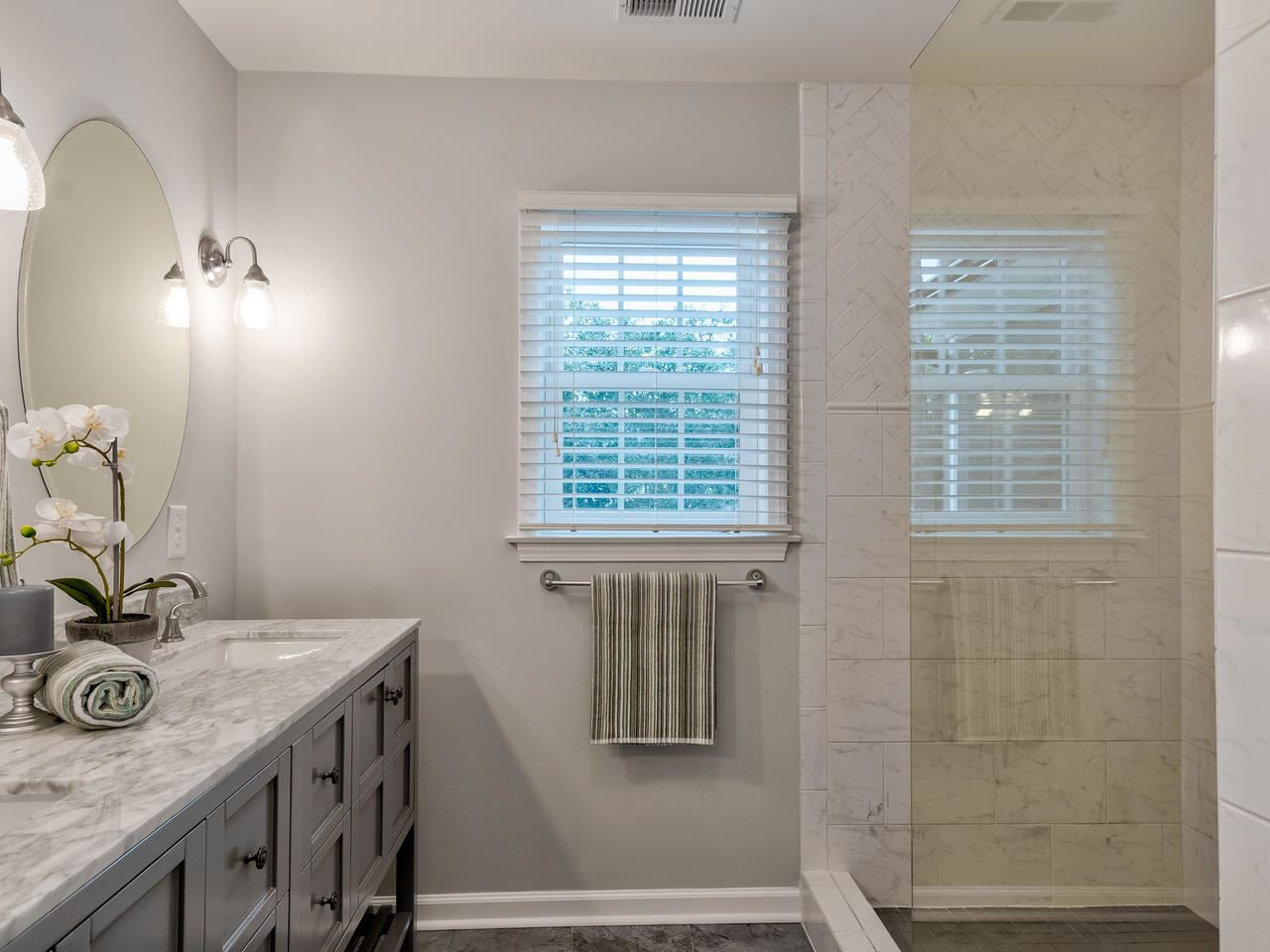 1000 Deerfield Road Raleigh, NC 27609 - Photo 23 of 30 Large fully tiled shower with glass enclosure. A true spa experience! Master Bath/Spa
