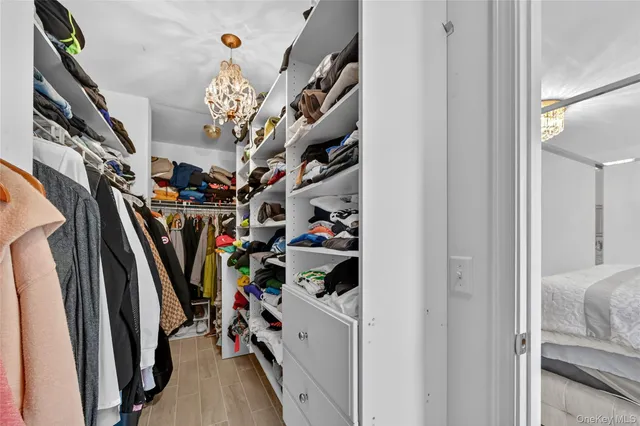 a view of a walk in closet