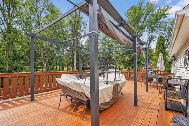 a view of outdoor space yard deck patio and outdoor seating