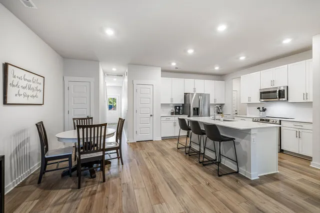 a living room with furniture and a couch
