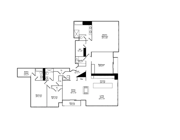 a picture of a floor plan