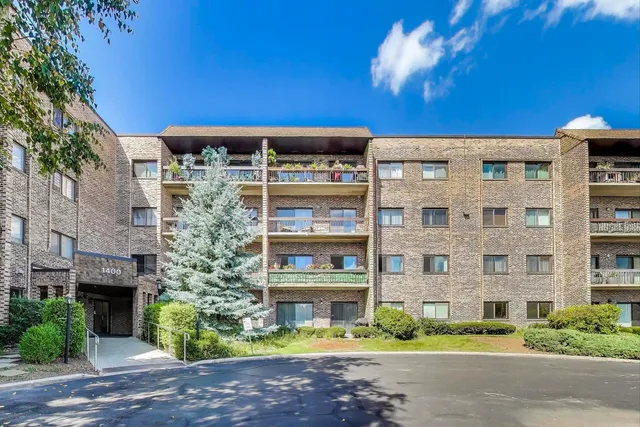 a front view of a building