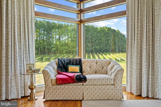 a view of an outdoor space and tennis court