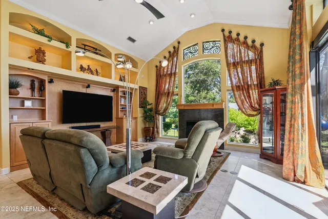an aerial view of a house having outdoor space
