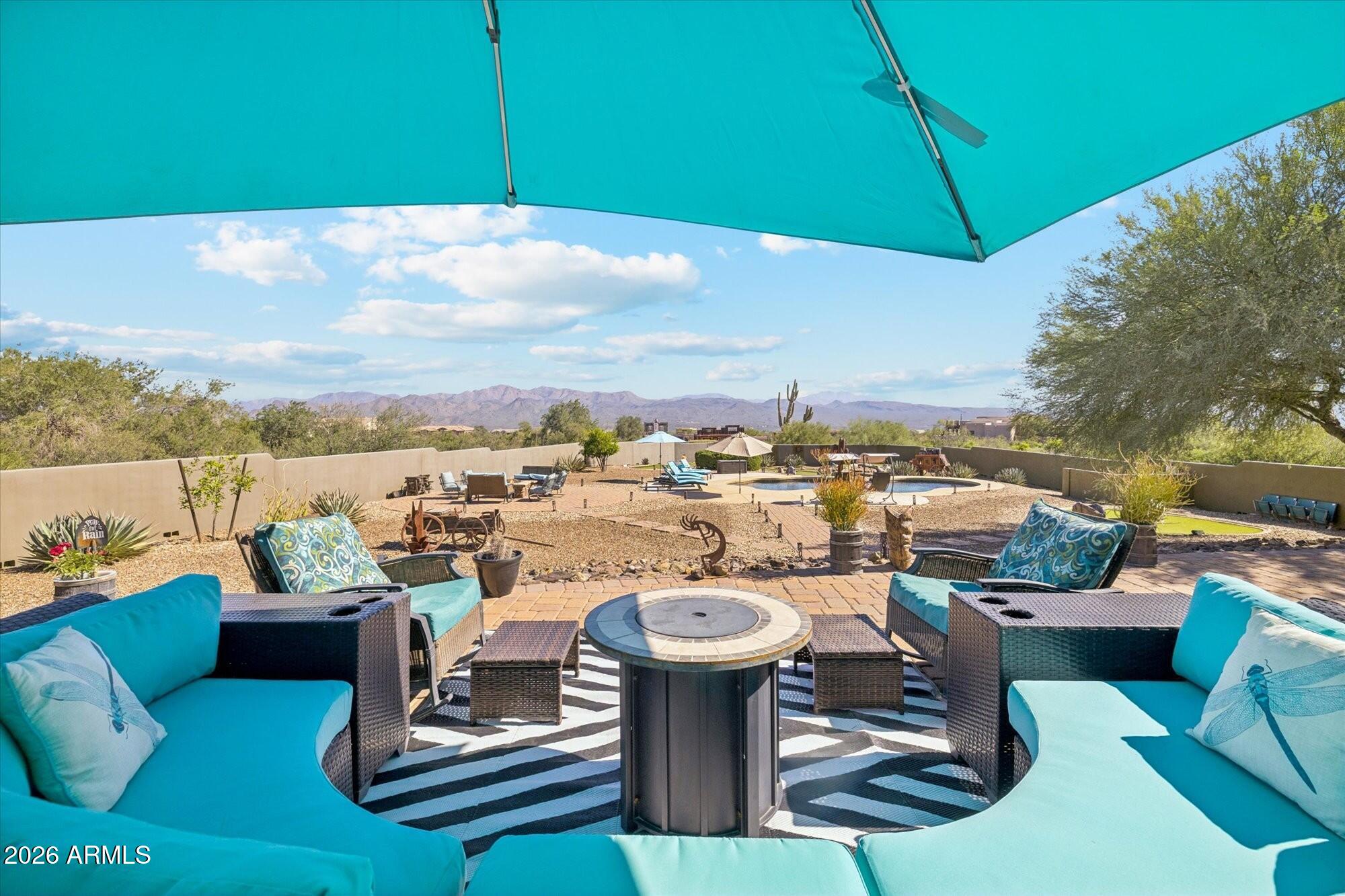30012 North 170th Street Rio Verde, AZ 85263 - Photo 22 of 32 a view of a roof deck with furniture