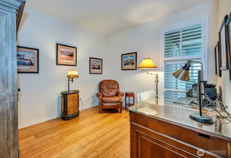 a living room with furniture and window