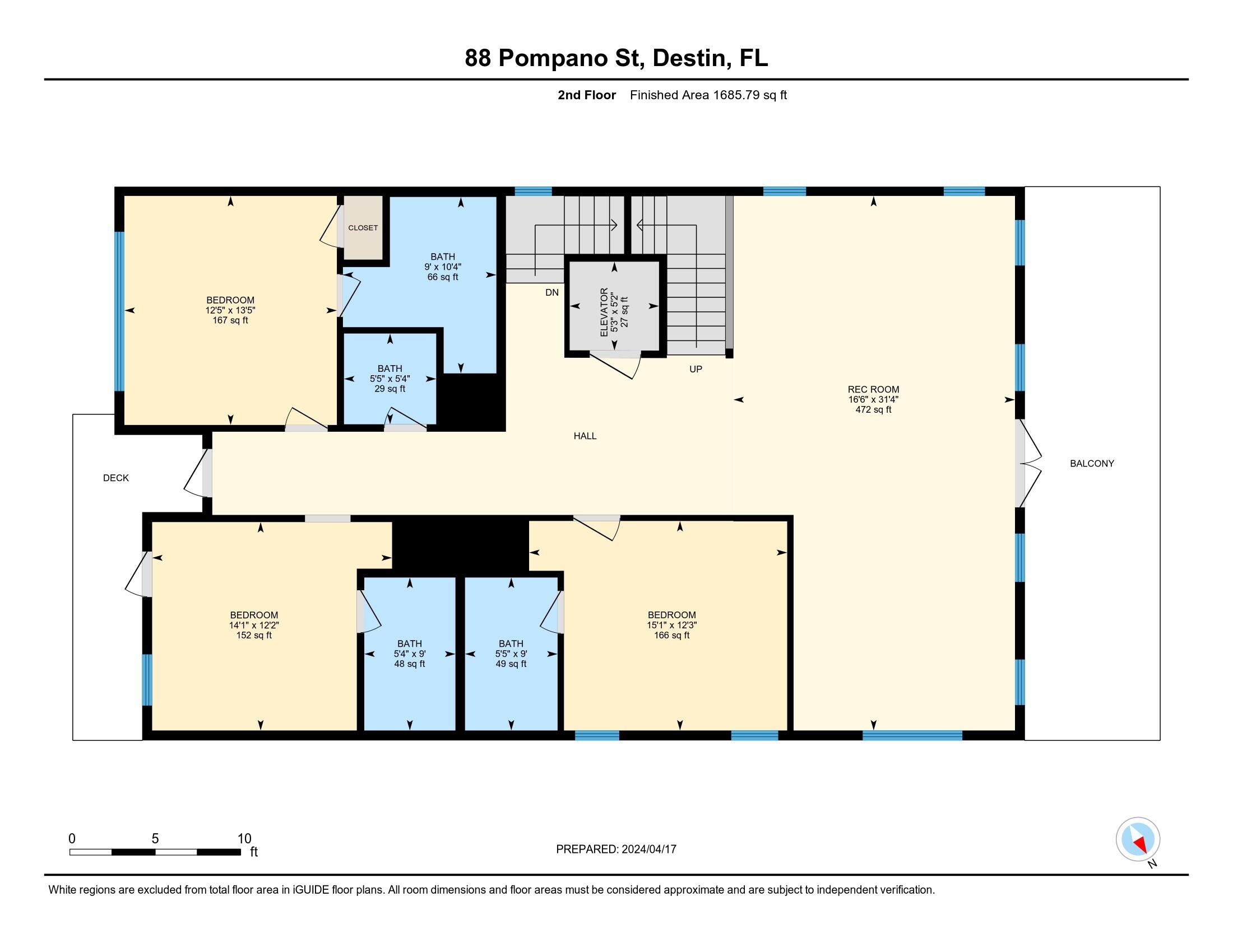 88 Pompano Street Destin, FL 32541 - Photo 108 of 109 Second Floor Layout